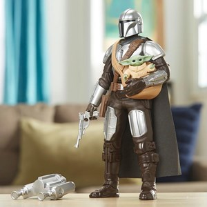 اسباب بازی اکشن فیگور 30 سانتی مندلورین به همراه بیبی یودا مدل Hasbro - Star Wars - Galactic Action - The Mandalorian and Grogu Interactive Electronic 12-Inch-Scale Figures _اسباب بازی اکشن فیگور