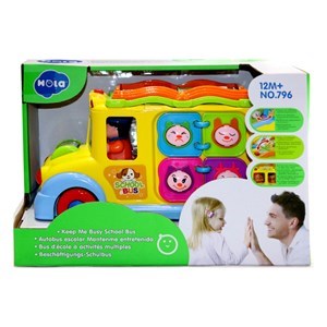 اسباب بازی موزیکال اتوبوس مدرسه هولی تویز مدل 796 Hola Toys Children Electric Bus Music Car _اسباب بازی نوزادی