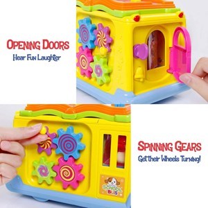 اسباب بازی موزیکال اتوبوس مدرسه هولی تویز مدل 796 Hola Toys Children Electric Bus Music Car _اسباب بازی نوزادی