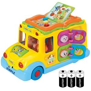اسباب بازی موزیکال اتوبوس مدرسه هولی تویز مدل 796 Hola Toys Children Electric Bus Music Car _اسباب بازی نوزادی