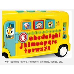 اسباب بازی نوزادی موزیکال اتوبوس بزرگ مدرسه هولی تویز مدل 3126 Hola Toys Musical School Bus _اسباب بازی نوزادی