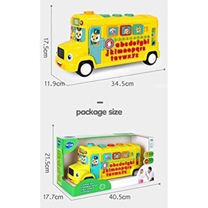 اسباب بازی نوزادی موزیکال اتوبوس بزرگ مدرسه هولی تویز مدل 3126 Hola Toys Musical School Bus _اسباب بازی نوزادی