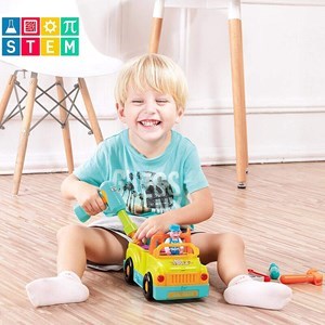 اسباب بازی ماشین ابزار موزیکال و چراغدار هولی تویز مدل 6109 Hola Toys Little Mechanic Tool Truck with Light and Music _اسباب بازی نوزادی