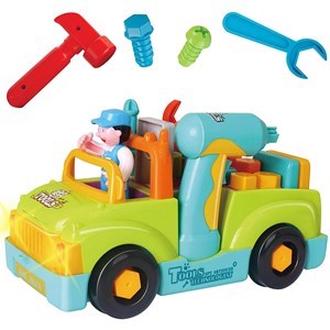 اسباب بازی ماشین ابزار موزیکال و چراغدار هولی تویز مدل 6109 Hola Toys Little Mechanic Tool Truck with Light and Music _اسباب بازی نوزادی