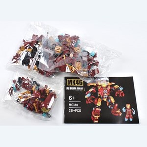 اسباب بازی لگو مارول مرد آهنی هالک باستر 330 قطعه مدل Iron Man Hulkbuster MK46 MG310_اسباب بازی لگو