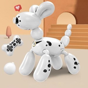 اسباب بازی ربات سگ رباتیک بادکنکی سفید مدل Remote Control Puppy Toys with Sing&Dance Robot Dog Intelligent Programming Gift_اسباب بازی ربات