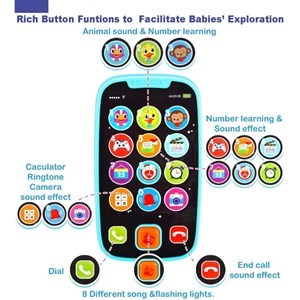 اسباب بازی نوزادی موبایل لمسی و موزیکال هولی تویز مدل Hola Toys Baby Cell Phone 3127 _اسباب بازی نوزادی
