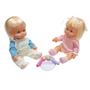 عروسک دخترانه دوقلو دختر و پسر حسود warm baby وارم بی بی _اسباب بازی عروسک دخترانه