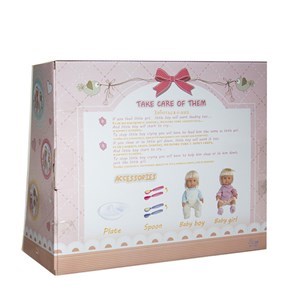 عروسک دخترانه دوقلو دختر و پسر حسود warm baby وارم بی بی _اسباب بازی عروسک دخترانه