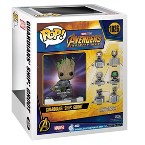 اسباب بازی اکشن فیگور اسپشیال 9 سانتی فانکو پاپ گروت با سفینه نگهبانان مدل Funko POP - Marvel - Avengers Infinity War - Guardians Ship Groot - Bobble Head - Exclusive _اسباب بازی اکشن فیگور