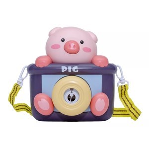 اسباب بازی دستگاه حباب ساز دوربینی طرح خوک Camera Plastic Bubble Toy With Light Music _اسباب بازی تفنگ