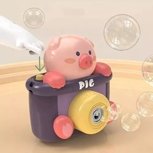 اسباب بازی دستگاه حباب ساز دوربینی طرح خوک Camera Plastic Bubble Toy With Light Music _اسباب بازی تفنگ