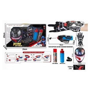 اسباب بازی ست ماسک، دستکش و تار پرتاب کن ونوم _مرد عنکبوتی سیاه _اسباب بازی تفنگ