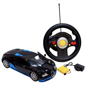 اسباب بازی ماشین کنترلی بوگاتی فرمانی مدل Four-way simulation Bugatti remote control car مقیاس 1:12_اسباب بازی ماشین کنترلی