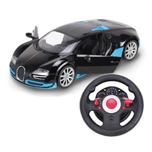 اسباب بازی ماشین کنترلی بوگاتی فرمانی مدل Four-way simulation Bugatti remote control car مقیاس 1:12_اسباب بازی ماشین کنترلی