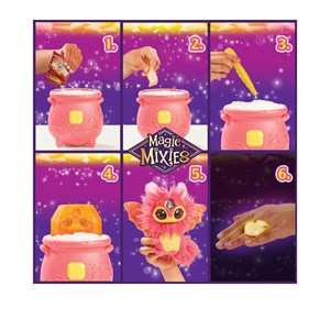 اسباب بازی مجیک میکسیز دیگ جادویی با عروسک پولیشی سورپرایزی با جادوی آتش مدل Magic Mixies - Magical Gem Surprise - Cauldron Fire Magic_اسباب بازی ربات