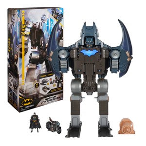 اسباب بازی ست جنگی 4 در 1 نگهبان 76 سانتی شهر گاتهام بتمن مدل DC Comics - Batman Gotham City Guardian Playset - 4 in 1 Transformation_اسباب بازی ربات