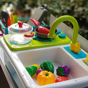اسباب بازی سینک ظرفشویی کودک همراه با اجاق گاز بزرگ FIVESTAR TOYS LERNING FUN _اسباب بازی لوازم خانگی