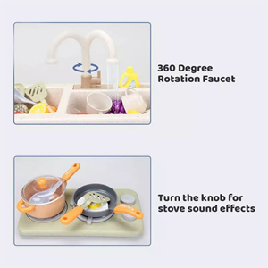 اسباب بازی سینک ظرفشویی کودک همراه با اجاق گاز FIVESTAR TOYS LERNING FUN _اسباب بازی لوازم خانگی