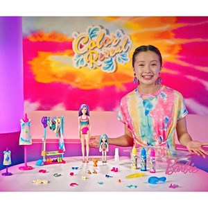 اسباب بازی استودیوی عروسک های جادویی همراه با 50 سورپرایز مدل Mattel - Dolls - Color Reveal Gift Set Tie-Dye Fashion Maker With 2 Dolls _اسباب بازی عروسک دخترانه