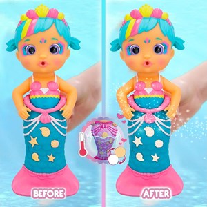 اسباب بازی عروسک دخترانه لاولی پری دریایی دم جادویی 23 سانتی مدل IMC Toys - Bloopies - Magic Tail Mermaids - Lovely _اسباب بازی عروسک دخترانه