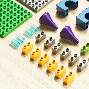 اسباب بازی لگو دوپلو دو حالته شهربازی و چرخ و فلک 182 قطعه مدل LXA919 _اسباب بازی لگو