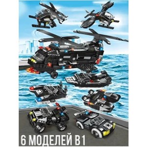 اسباب بازی لگو تکنیک هلیکوپتر نظامی 766 قطعه 6 در 1 مدل SWAT 6749 _اسباب بازی لگو