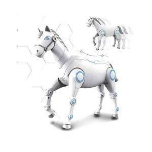 اسباب بازی ربات اسب سفید کنترلی Smart horse model control robot _اسباب بازی ربات