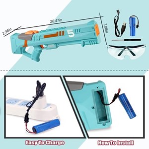 اسباب بازی تفنگ آب پاش بزرگ شارژی مدل Electric Water Gun Automatic_اسباب بازی تفنگ
