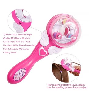 ست اسباب بازی لوازم آرایشی دستگاه بافت مو همراه با نخ رنگی و مهره _اسباب بازی اکسسوری