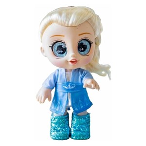 عروسک دخترانه چشم درشت فروزن السا همراه با کیف و اکسسوری_اسباب بازی عروسک دخترانه