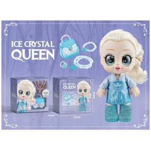 عروسک دخترانه چشم درشت فروزن السا همراه با کیف و اکسسوری_اسباب بازی عروسک دخترانه