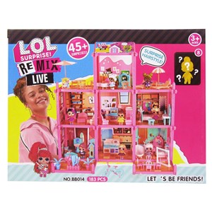 خانه بازی ال او ال سوپرایز 183 قطعه همراه با 45 سوپرایز مدل Doll House BB014_اسباب بازی لوازم خانگی