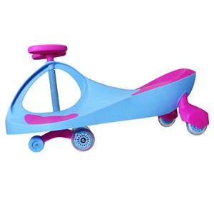 سه چرخه لوپ کار چرخ ژله ای چراغدار آبی سرخابی LOOPCAR _اسباب بازی دوچرخه