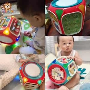اسباب بازی هشت ضلعی هوش موزیکال Baby enlightenment octahedron_اسباب بازی نوزادی