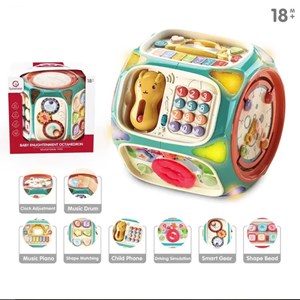 اسباب بازی هشت ضلعی هوش موزیکال Baby enlightenment octahedron_اسباب بازی نوزادی