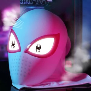 ماسک صورت گوئن عنکبوتی با چشمان چراغ دار Spider Gwen Light-Up Mask_اسباب بازی اکسسوری