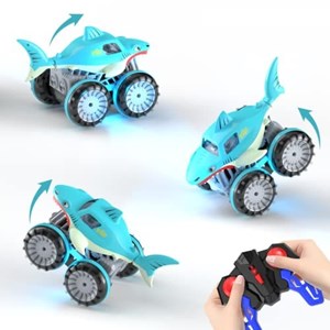 اسباب بازی ماشین کنترلی کوسه هیولای آب و خاک مدل 313-989 Amphibious Remote Control Car_اسباب بازی ماشین کنترلی