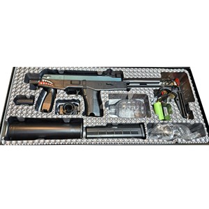 اسباب بازی تفنگ شارژی تیر ژله ای لیزردار مدل MP9 _اسباب بازی تفنگ