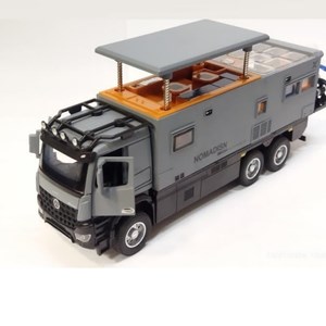 اسباب بازی ماشین کامیون کمپر مرسدس بنز خاکستری مقیاس 1:24 BENZ NOMADISN_اسباب بازی ماشین