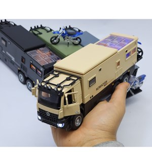 اسباب بازی ماشین کامیون کمپر مرسدس بنز نخودی مقیاس 1:24 BENZ NOMADISN _اسباب بازی ماشین