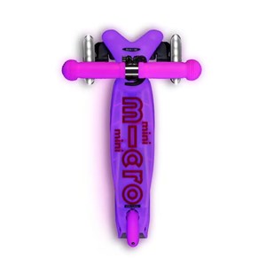 اسکوتر مینی دلوکس نئوکروم با بدنه شفاف و چرخ های چراغ دار مدل Micro - Mini Micro Deluxe Glow LED - Frosty Pink _اسکوتر