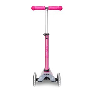 اسکوتر مینی دلوکس نئوکروم با بدنه شفاف و چرخ های چراغ دار مدل Micro - Mini Scooter Deluxe Flux Neochrome LED - Pink _اسکوتر