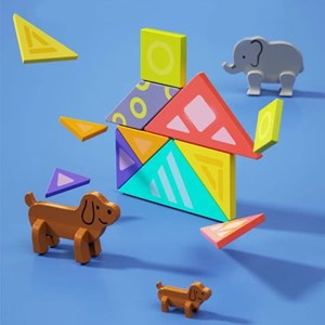 پازل مگنتی حیوانات هولی تویز مدل Hola Toys E7982_اسباب بازی لگو
