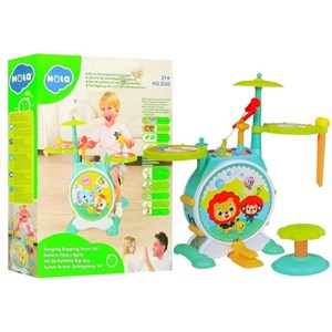 اسباب بازی موزیکال جاز و درام بزرگ هولی تویز مدل 3130 Hola Toys Dimple Electric Big Toy Drum Set for Kids _اسباب بازی موسیقی