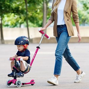 اسکوتر پنج حالته مجیک دلوکس صورتی مدل Micro - Mini2Grow - 5 in 1 - Deluxe Magic LED Pink_اسکوتر