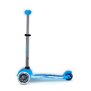 اسکوتر مینی دلوکس پلاس درخشان با چرخ های چراغ دار مدل Micro - Mini Micro Deluxe Glow LED - Artic Blue Plus_اسکوتر