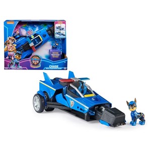 ماشین اسباب بازی تبدیل شونده چیس سگ های نگهبان مدل Spin Master - Paw Patrol - The Mighty Movie - Chase Transforming Cruiser_اسباب بازی ماشین