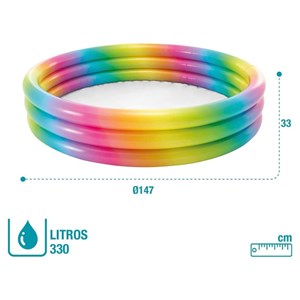 استخر بادی طرح رنگین کمان اینتکس intex مدل 58439_اسباب بازی ورزشی