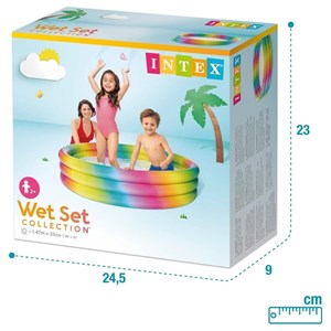 استخر بادی طرح رنگین کمان اینتکس intex مدل 58439_اسباب بازی ورزشی